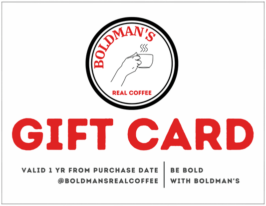 Boldman's Real Coffee Gift Card